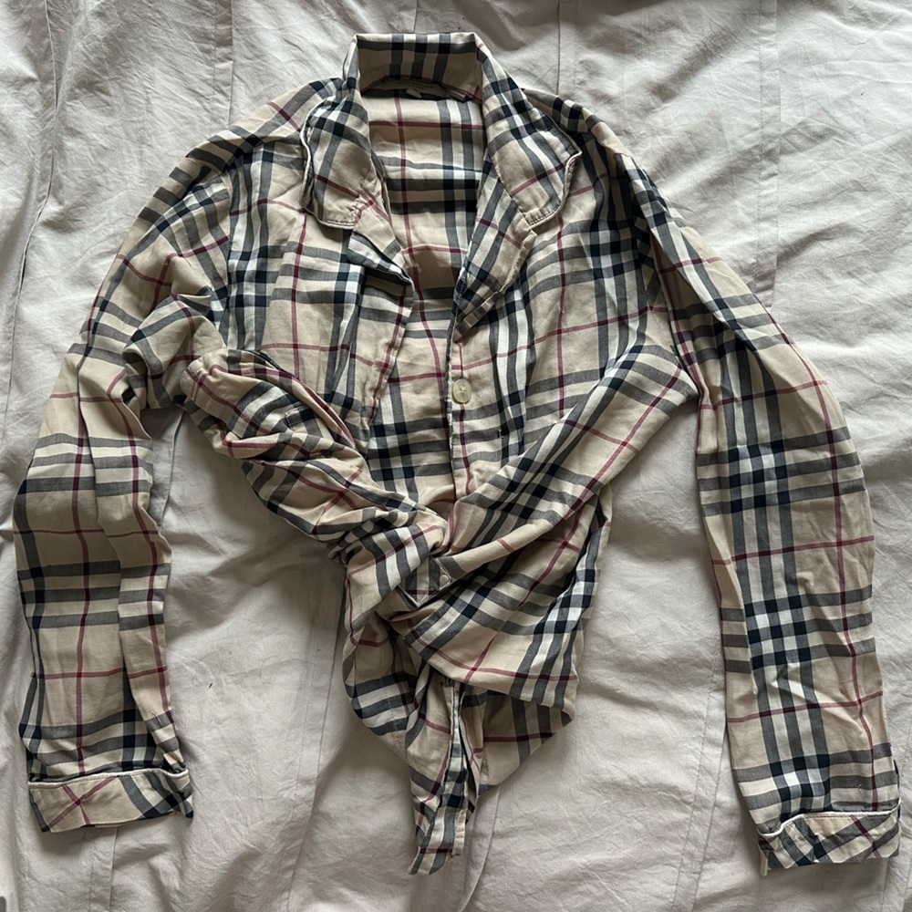 Burberry Plaid Button-Up Shirt